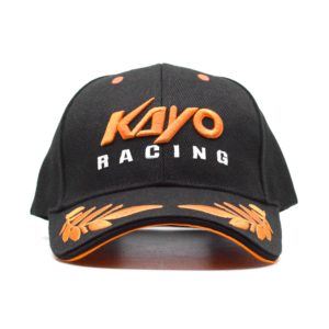 Casquette moto orange et noire KAYO