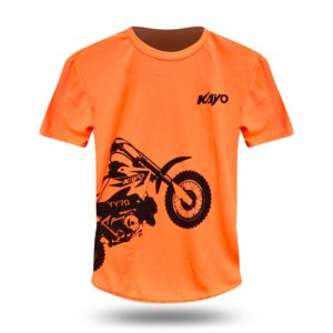 T-shirt orange moto KAYO